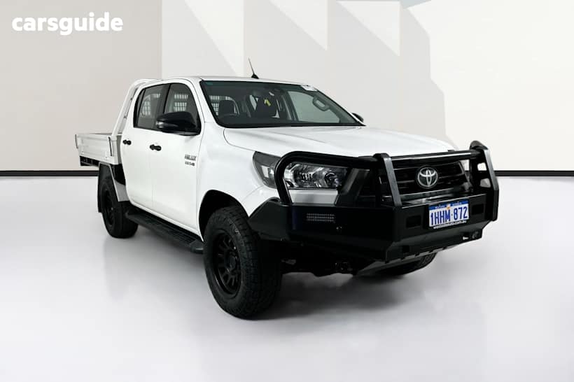 White 2021 Toyota Hilux Double Cab Chassis Sr (4X4)