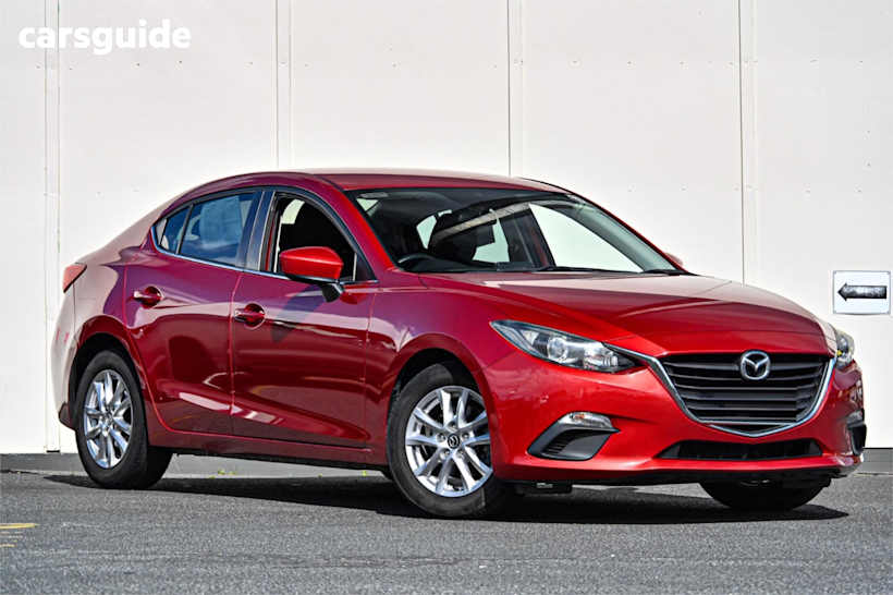 Red 2014 Mazda Mazda3 Sedan MAXX F
