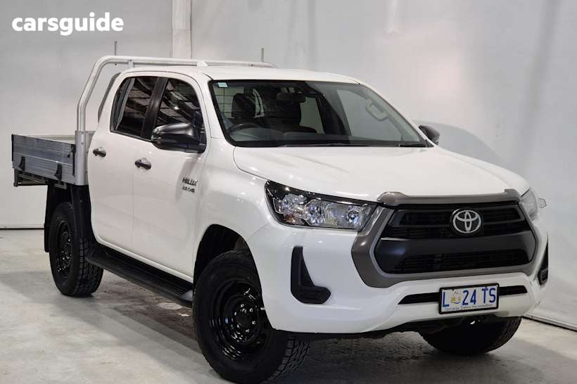 White 2022 Toyota Hilux Ute Tray SR 4X4