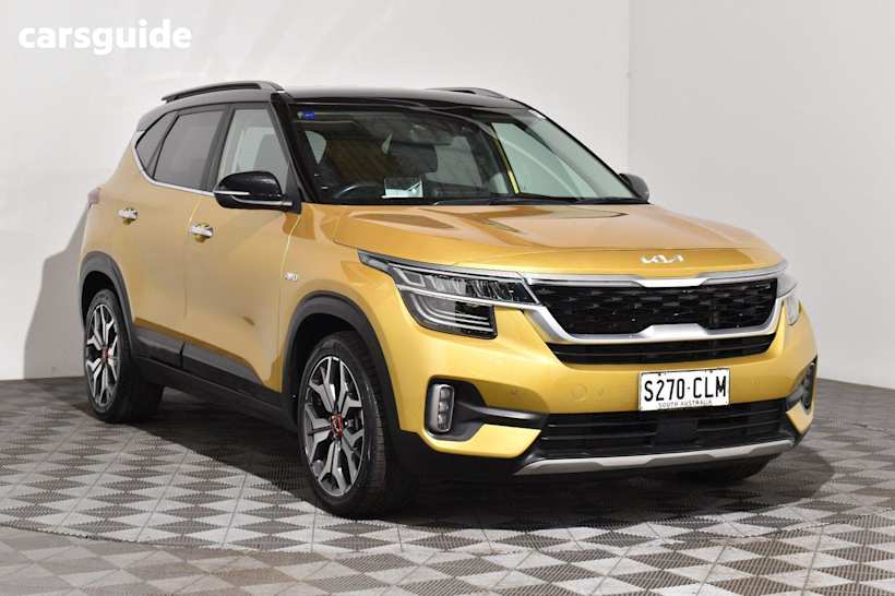 Yellow 2021 Kia Seltos SUV GT-LINE 4X4
