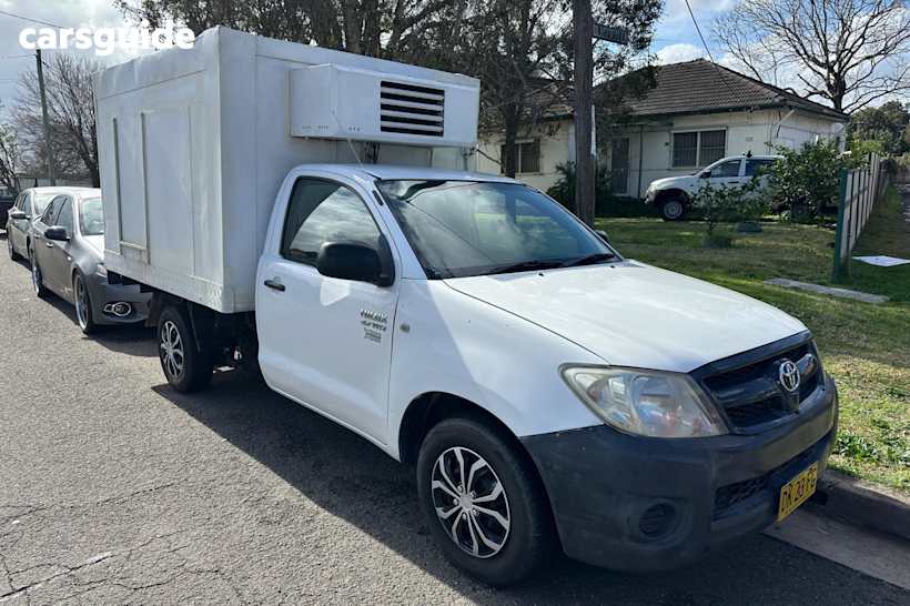 White 2010 Toyota Hilux Cab Chassis Workmate