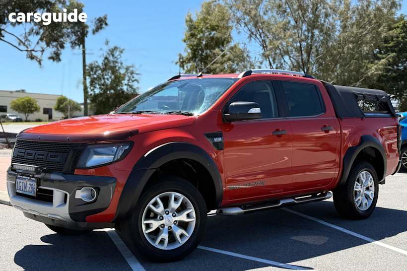 Orange 2013 Ford Ranger Ute Tray WILDTRAK 4X4