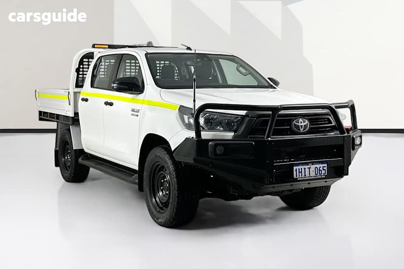 White 2021 Toyota Hilux Double Cab Chassis Sr (4X4)