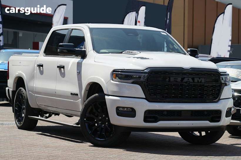 White 2025 Ram 1500 Ute Tray LIMITED HURRICANE HO RAMBOX 4X4