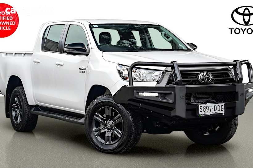 White 2023 Toyota Hilux Ute Tray SR 4X4