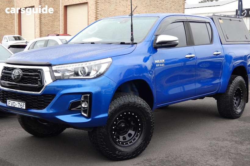 Blue 2019 Toyota Hilux Ute Tray SR5 4X4