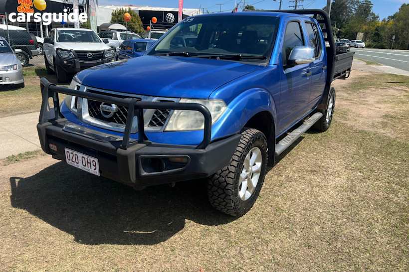 Blue 2010 Nissan Navara Dual Cab Pick-up St-X (4X4)