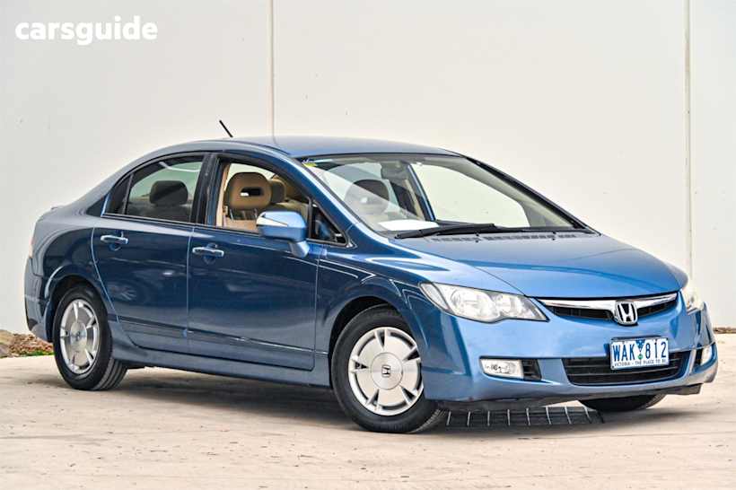 Blue 2007 Honda Civic Sedan HYBRID F