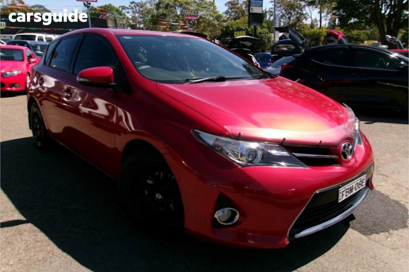 Red 2014 Toyota Corolla Hatchback Ascent Sport