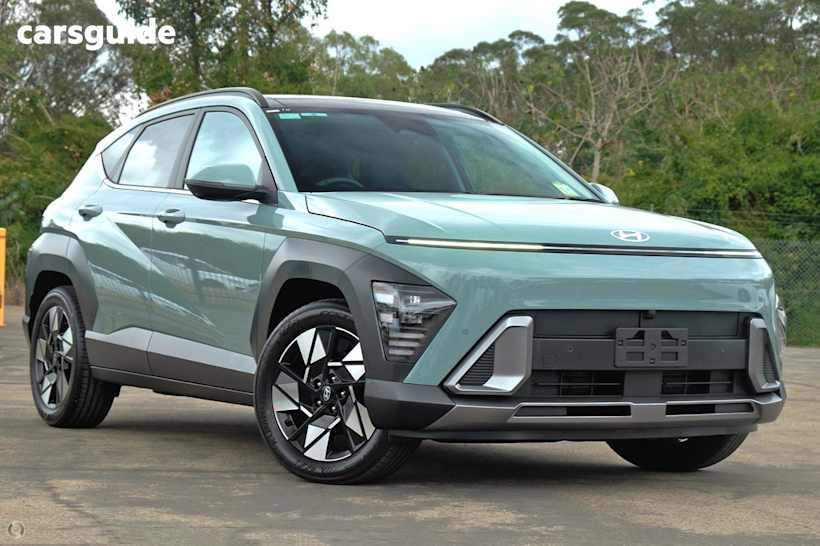 Green 2025 Hyundai Kona SUV HYBRID PREMIUM F