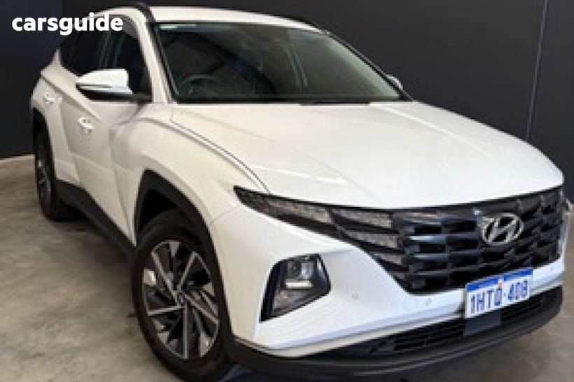 White 2022 Hyundai Tucson Wagon Elite (Awd)