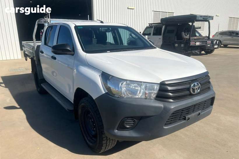 White 2018 Toyota Hilux Ute Tray WORKMATE 4X4