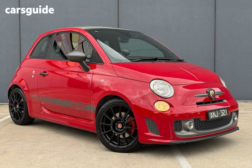 Red 2015 Abarth 595 Convertible COMPETIZIONE F