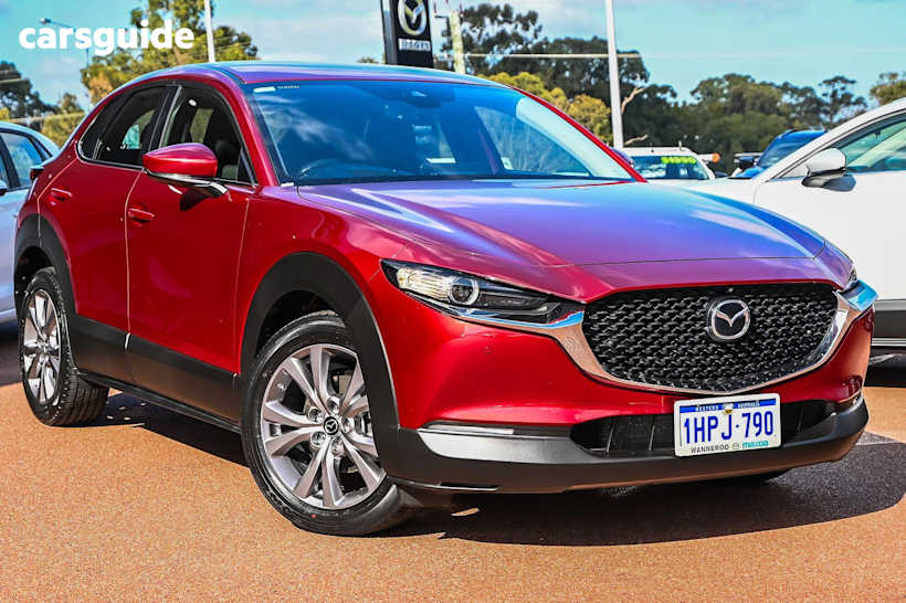 Red 2022 Mazda CX-30 SUV G20E EVOLVE M HYBRID F