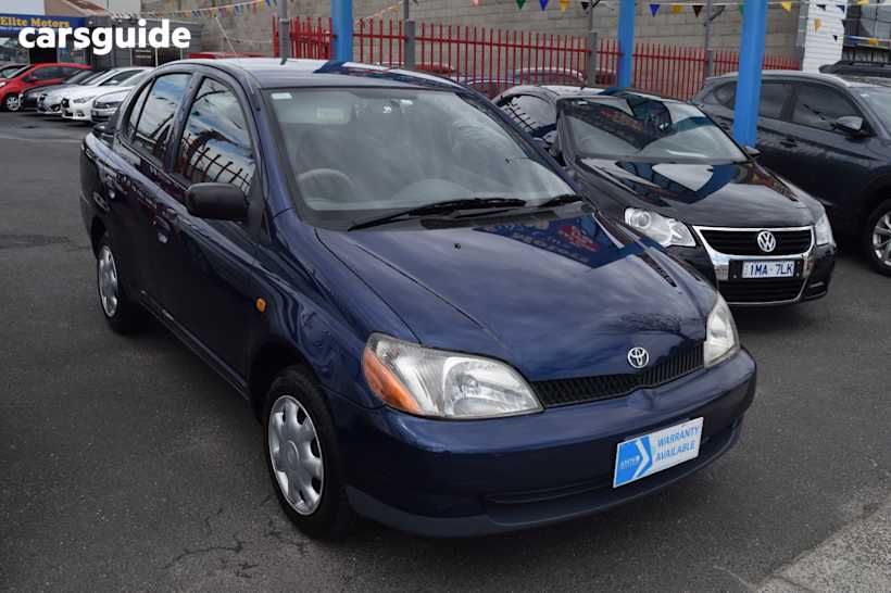 Blue 2000 Toyota Echo Sedan