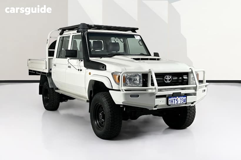 White 2021 Toyota Landcruiser Double Cab Chassis Workmate