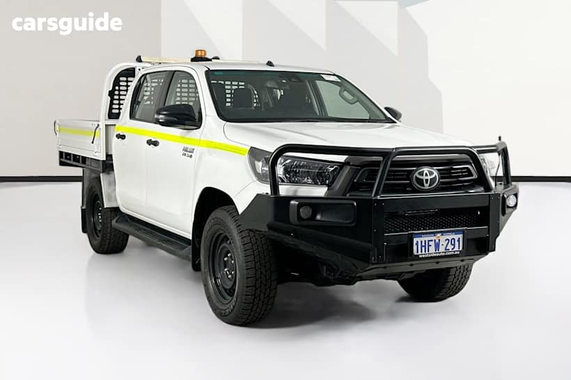 White 2021 Toyota Hilux Double Cab Chassis Sr (4X4)