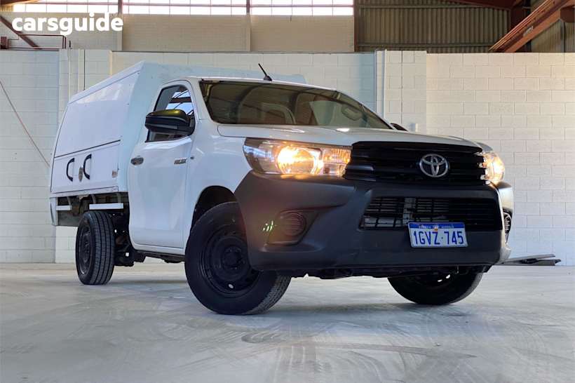 White 2019 Toyota Hilux Cab Chassis Workmate