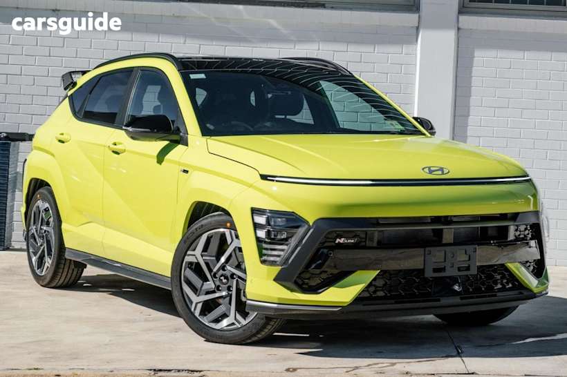 Yellow 2025 Hyundai Kona SUV HYBRID PREMIUM N LINE F
