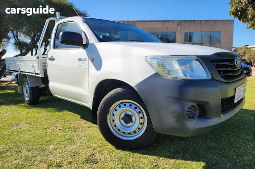 White 2013 Toyota Hilux Cab Chassis Workmate