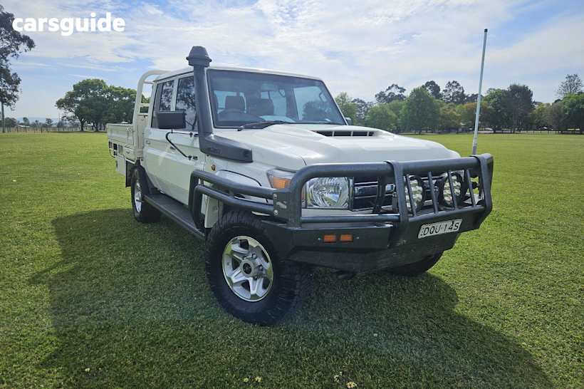 White 2017 Toyota Landcruiser Ute Tray GXL 4X4