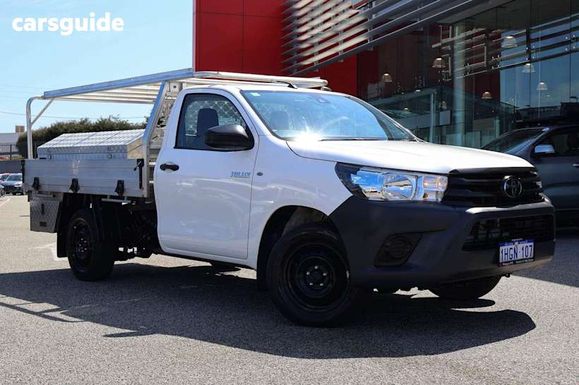 White 2021 Toyota Hilux Ute Tray WORKMATE R