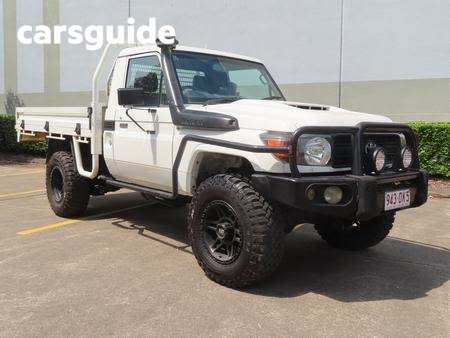 White 2011 Toyota Landcruiser Ute Tray WORKMATE 4X4