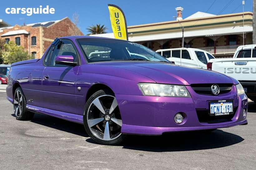 Purple 2007 Holden Commodore Ute Tray SV6 VE