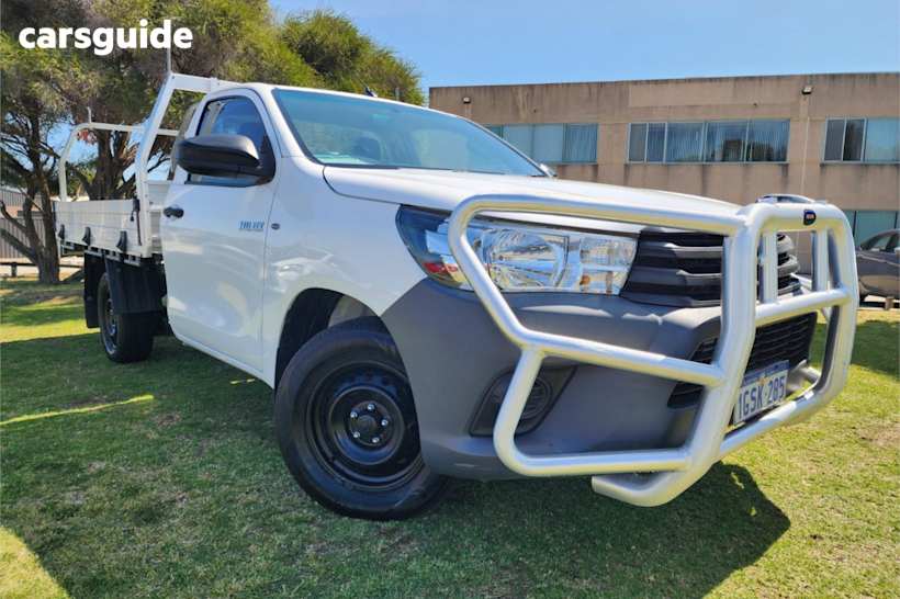 White 2019 Toyota Hilux Cab Chassis Workmate