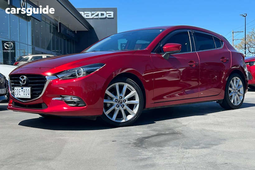 Red 2018 Mazda Mazda3 Hatch SP25 GT F