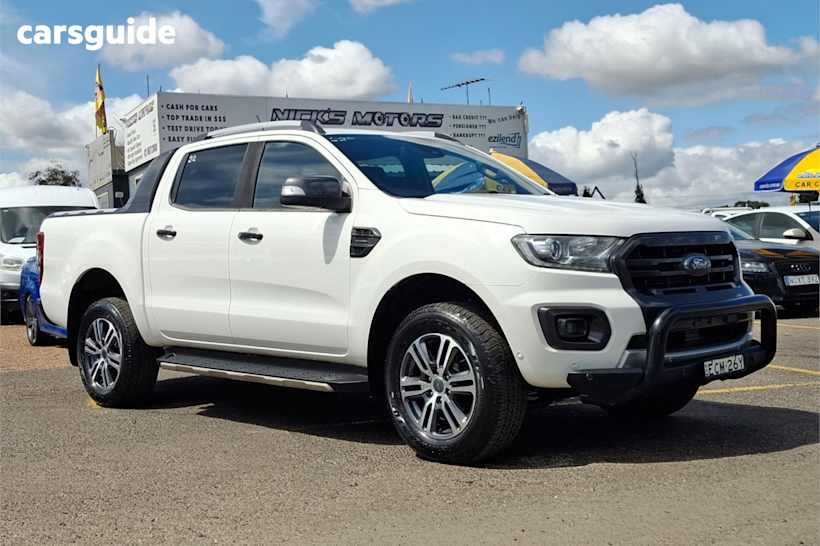 White 2019 Ford Ranger Ute Tray WILDTRAK 4X4