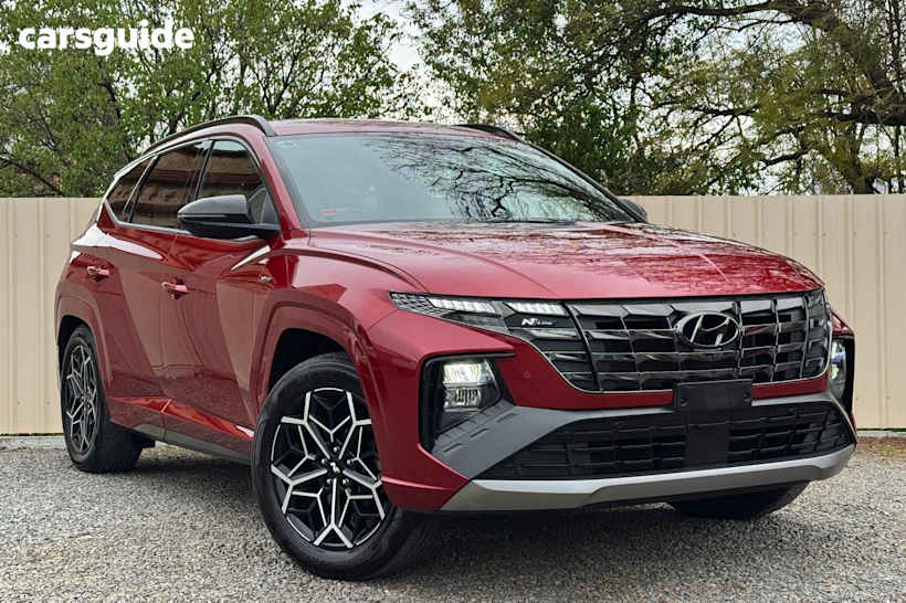 Red 2022 Hyundai Tucson SUV ELITE N LINE F