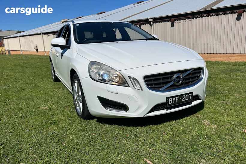 White 2013 Volvo V60 Wagon T4 Teknik