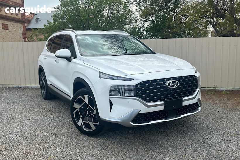 White 2023 Hyundai Santa FE SUV ELITE 4X4