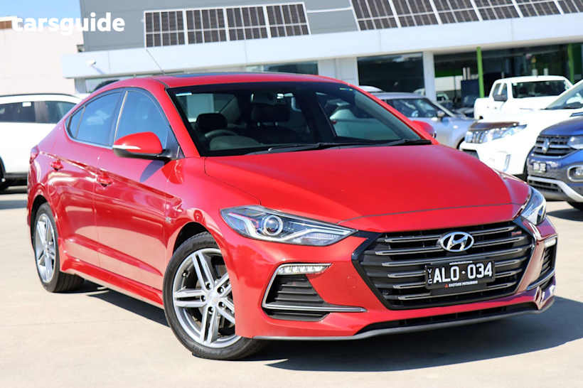 Red 2016 Hyundai Elantra Sedan SR TURBO F