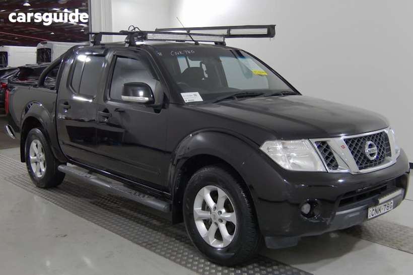 Black 2012 Nissan Navara Ute Tray ST (4x2)