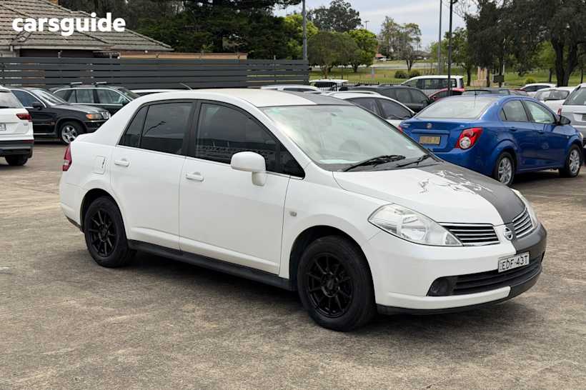 White 2008 Nissan Tiida Sedan St