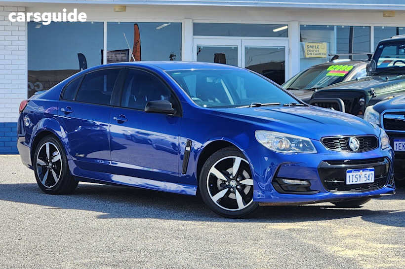 Blue 2016 Holden Commodore Sedan SV6 BLACK R