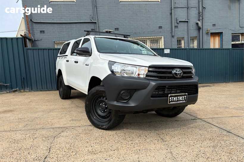White 2019 Toyota Hilux Double Cab Pick Up Workmate Hi-Rider