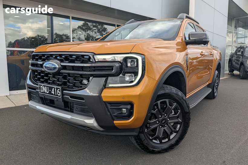 Yellow 2024 Ford Ranger Ute Tray WILDTRAK 4X4