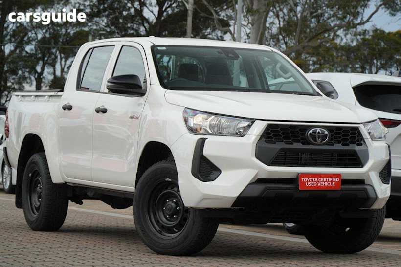 White 2024 Toyota Hilux Ute Tray WORKMATE 4X4