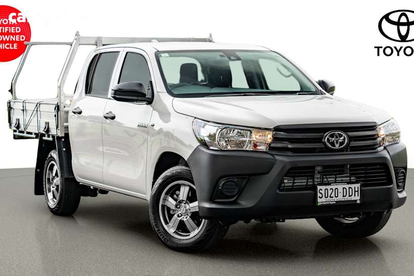 White 2024 Toyota Hilux Ute Tray WORKMATE R