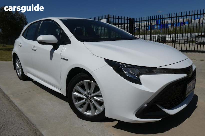 White 2023 Toyota Corolla Hatchback Ascent Sport Hybrid