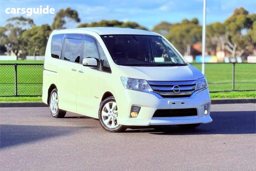 White 2013 Nissan Serena Commercial HIGHWAY STAR S-HYBRID  V AERO  MODE
