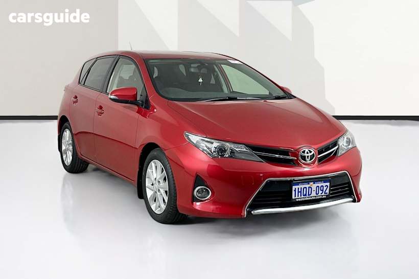 Red 2013 Toyota Corolla Hatchback Ascent Sport