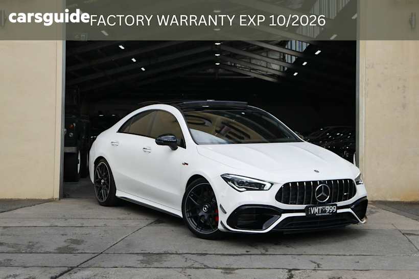 White 2021 Mercedes-Benz CLA-Class Coupe CLA45 AMG S 4WD