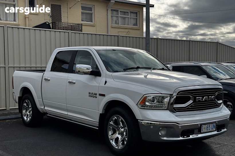 White 2019 Ram 1500 Ute Tray LARAMIE 4X4