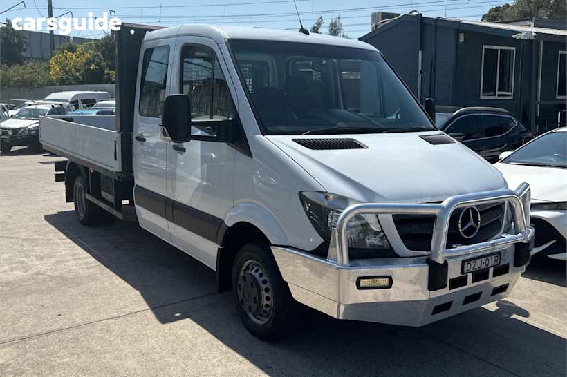 White 2018 Mercedes-Benz Sprinter Ute Tray 516CDI R