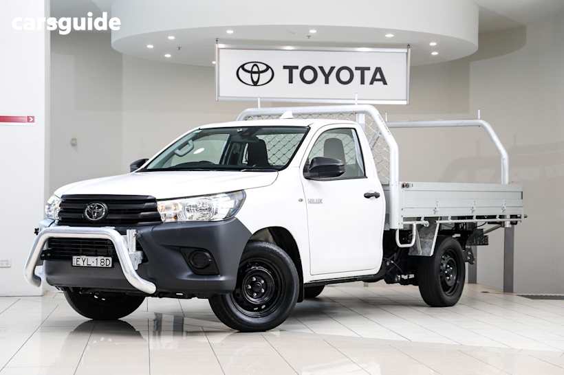 White 2023 Toyota Hilux Ute Tray WORKMATE R