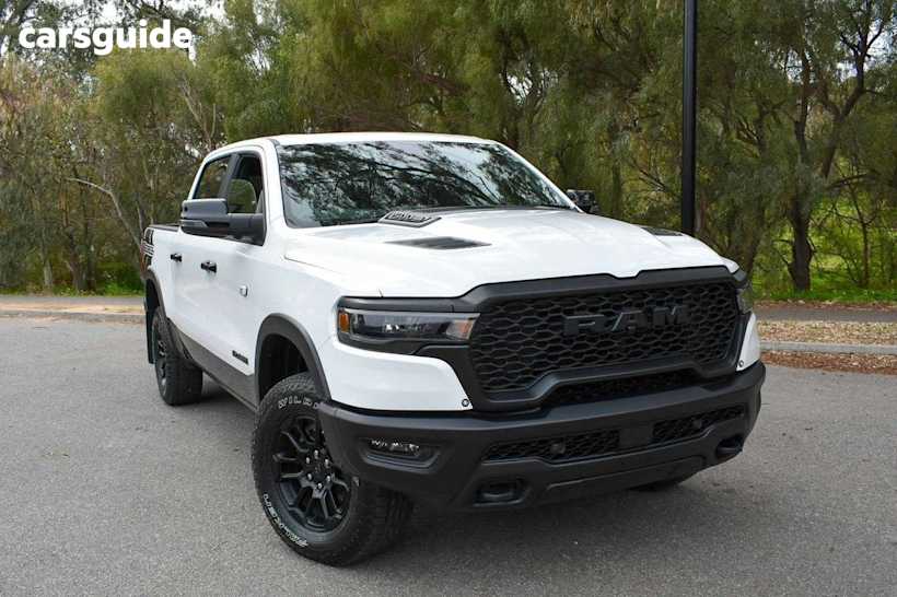 White 2025 Ram 1500 Crew Cab Utility Rebel Hurricane